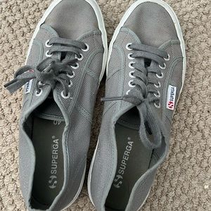 Superga gray shoes